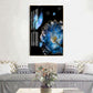 Blue Flower Butterfly Wall Art Crystal Diamond