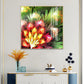 Glowing Rainbow Flower Wall Art Crystal Diamond