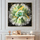 Green & Gold Flower Wall Art Crystal Diamond