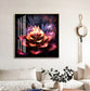 Ruby Red Flower Wall Art Crystal Diamond